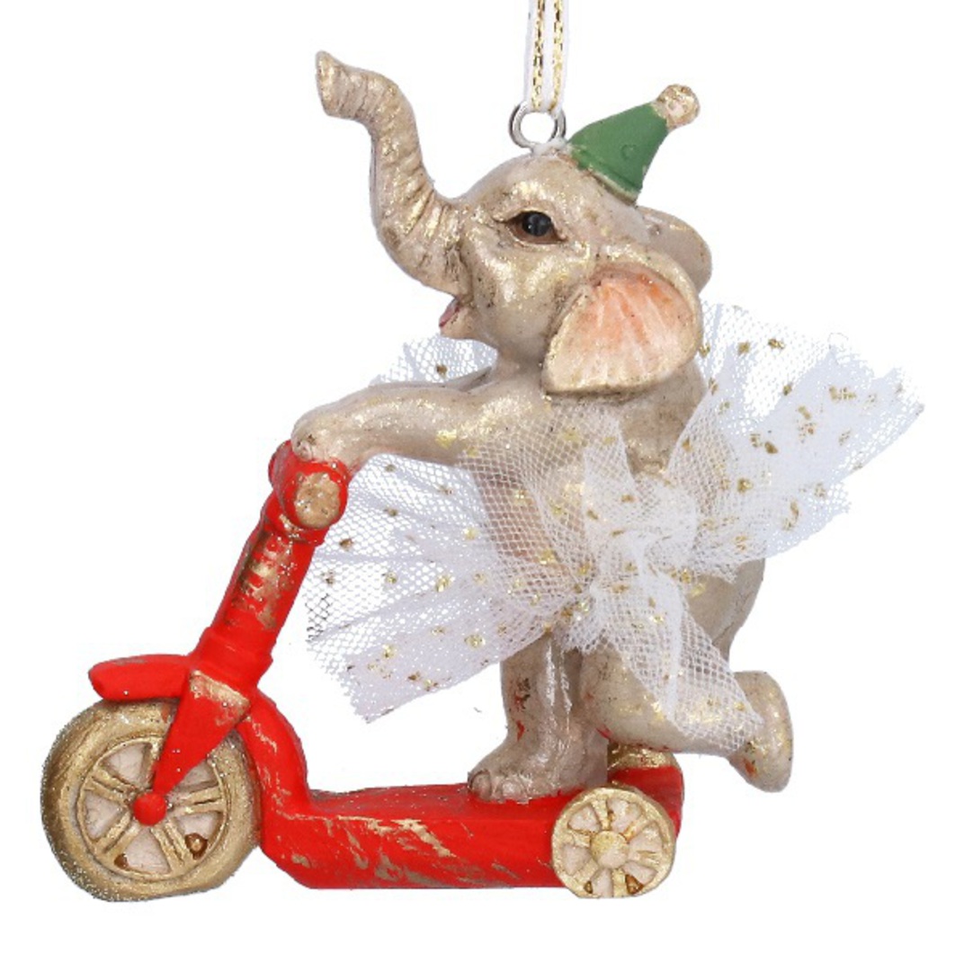 Resin Circus Elephant on Scooter 9cm *ETA Nov image 0